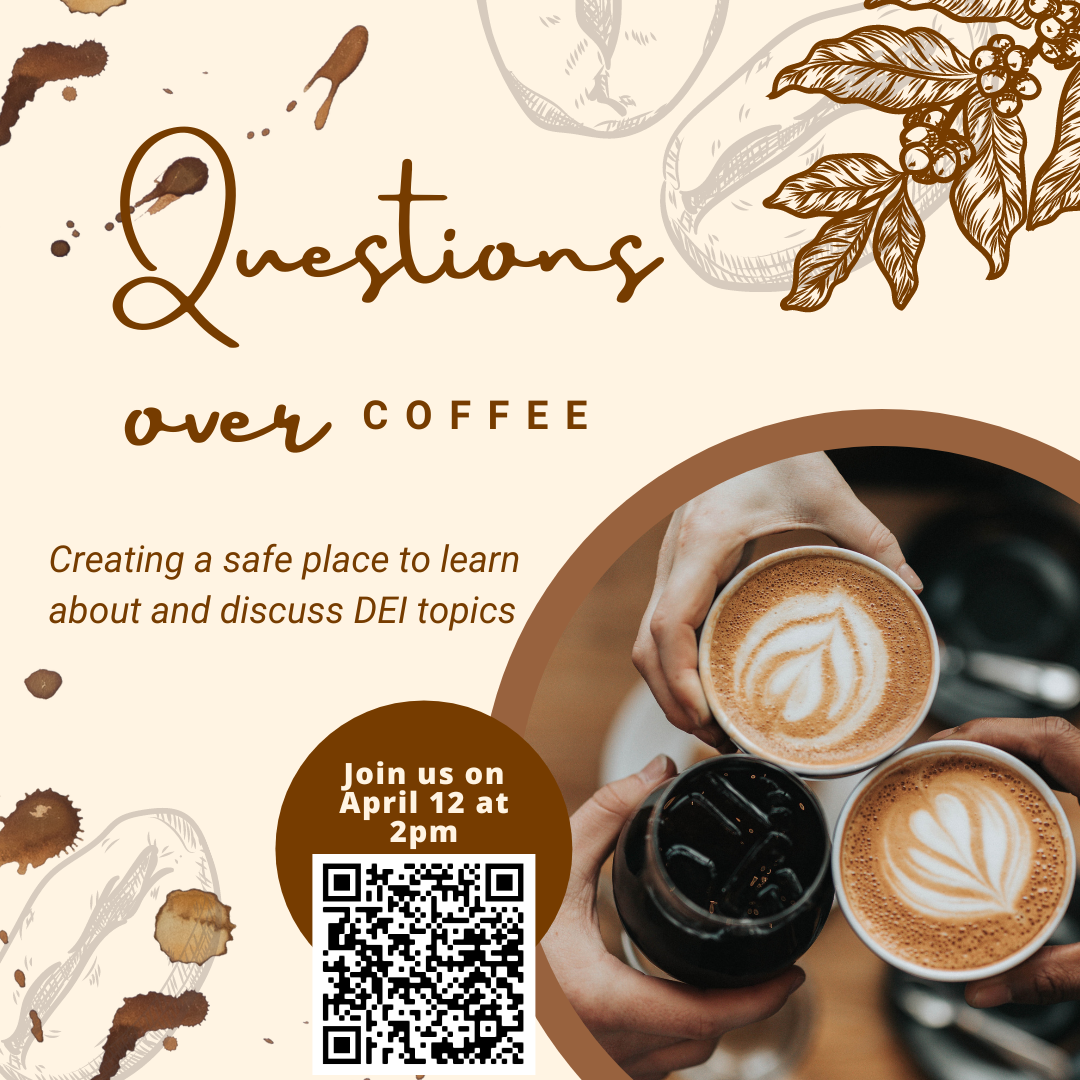 questions over coffee flyer image